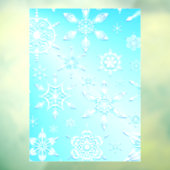 Crystal Snowflakes Pattern Raamsticker (Vel 3)