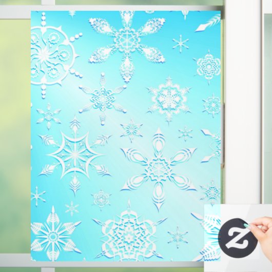Crystal Snowflakes Pattern Raamsticker (Huis)