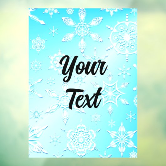 Crystal Snowflakes Pattern Raamsticker (Vel 3)