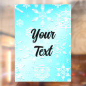 Crystal Snowflakes Pattern Raamsticker (Vel 2)