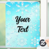 Crystal Snowflakes Pattern Raamsticker (Huis)