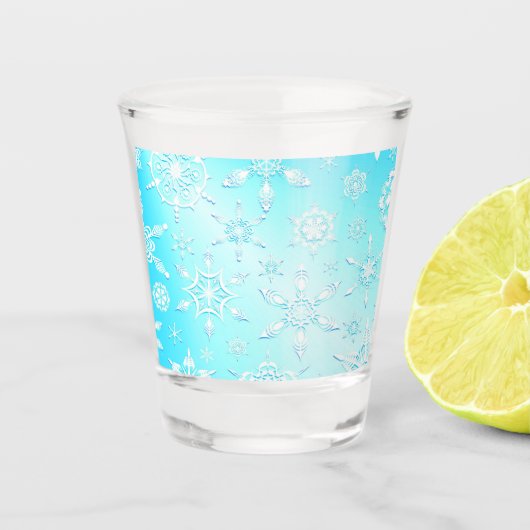 Crystal Snowflakes Pattern Shot Glas (Voorkant)