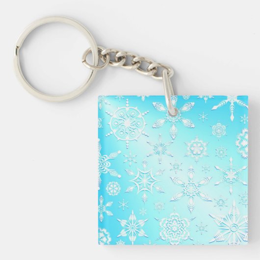Crystal Snowflakes Pattern Sleutelhanger (voorkant)