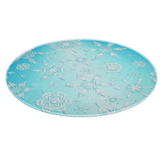 Crystal Snowflakes Pattern Snijplank (Hoek)