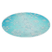 Crystal Snowflakes Pattern Snijplank (Hoek)