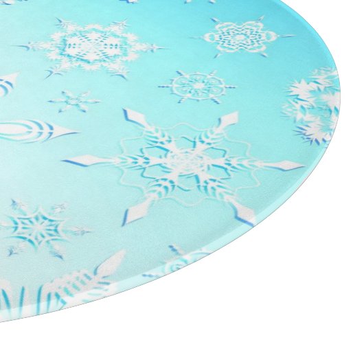 Crystal Snowflakes Pattern Snijplank (Hoek)