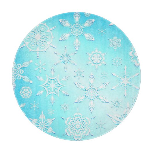 Crystal Snowflakes Pattern Snijplank (Voorkant)