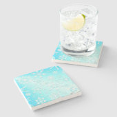 Crystal Snowflakes Pattern Stenen Onderzetter (Zijkant)