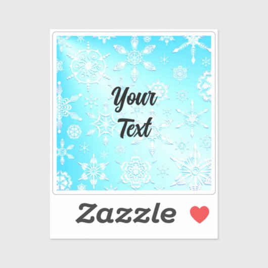 Crystal Snowflakes Pattern Sticker (Vel)