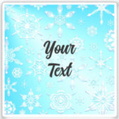 Crystal Snowflakes Pattern Sticker (Voorkant)