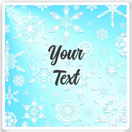Crystal Snowflakes Pattern Sticker (Voorkant)