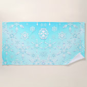 Crystal Snowflakes Pattern Strandlaken (Voorkant)