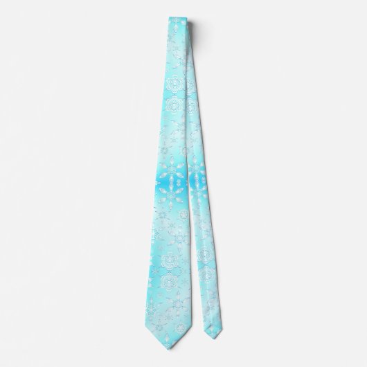 Crystal Snowflakes Pattern Stropdas (Voorkant)