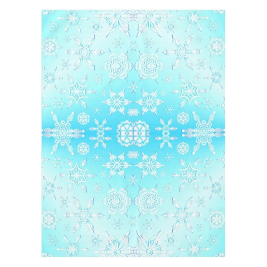 Crystal Snowflakes Pattern Tafelkleed (Voorkant)