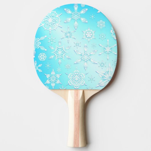 Crystal Snowflakes Pattern Tafeltennisbatje (Voorkant)
