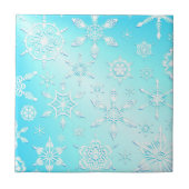 Crystal Snowflakes Pattern Tegeltje (Voorkant)