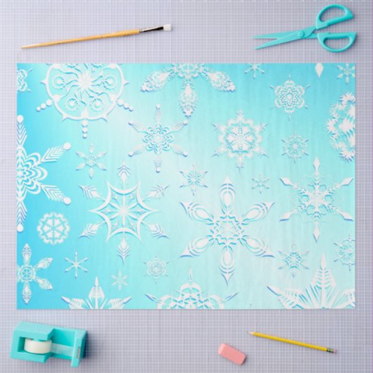 Crystal Snowflakes Pattern Tissuepapier (Craft)