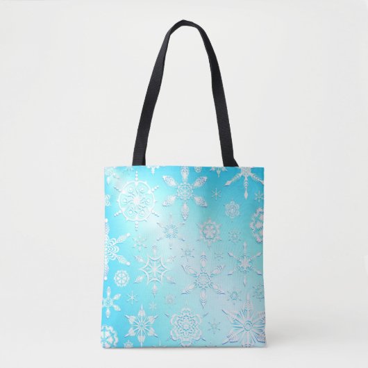 Crystal Snowflakes Pattern Tote Bag (Voorkant)