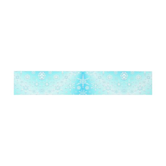 Crystal Snowflakes Pattern Uitnodigingen Wikkel (Vlak)