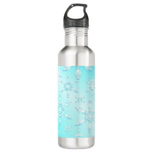 Crystal Snowflakes Pattern Waterfles