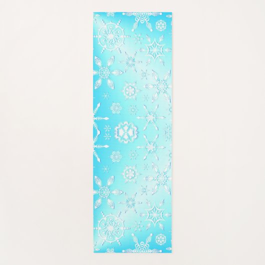 Crystal Snowflakes Pattern Yogamat (Voorkant)