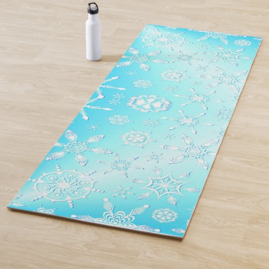 Crystal Snowflakes Pattern Yogamat (In situ)