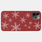 Crystal Snowflakes red iPhone Case (Achterkant (horizontaal))