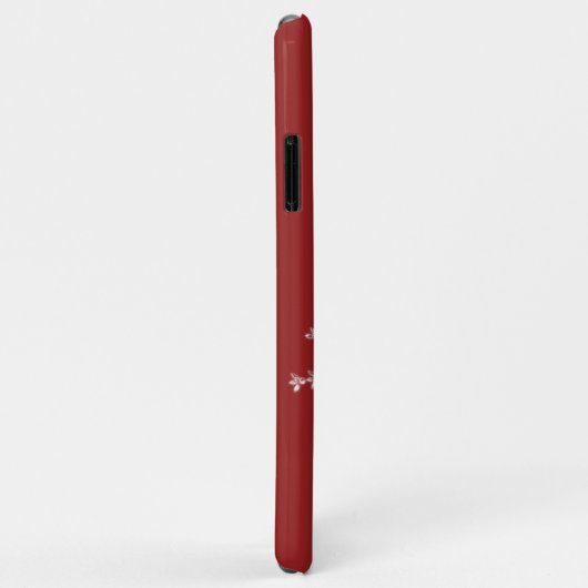 Crystal Snowflakes red iPhone Case (Achterkant/rechts)