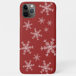 Crystal Snowflakes red iPhone Case