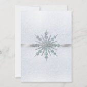 Crystal Snowflakes Winter Weddenschap Kaart (Voorkant)