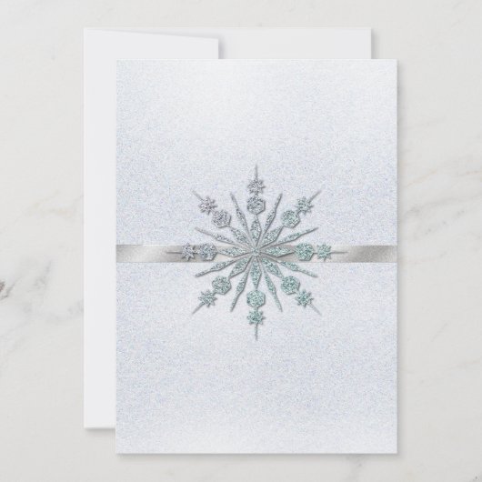 Crystal Snowflakes Winter Weddenschap Kaart (Voorkant)