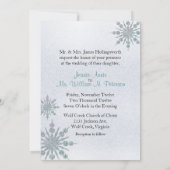 Crystal Snowflakes Winter Weddenschap Kaart (Achterkant)