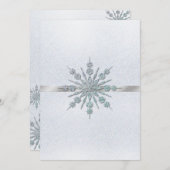Crystal Snowflakes Winter Weddenschap Kaart (Voorkant / Achterkant)