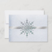 Crystal Snowflakes Winter Wedding RSVP (Voorkant)