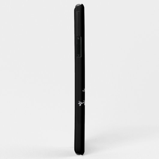 Crystal Snowflakes zwarte iPhone Case (Achterkant/rechts)