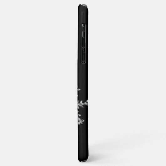 Crystal Snowflakes zwarte iPhone Case (Achterkant/links)