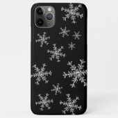 Crystal Snowflakes zwarte iPhone Case (Achterkant)