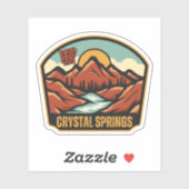 Crystal Springs, Arkansas Sticker (Vel)