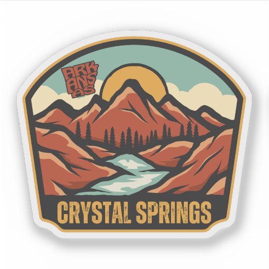 Crystal Springs, Arkansas Sticker (Voorkant)