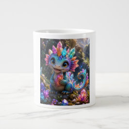 Crystal Sprout – Schattige Kristallen Draak Fantas Grote Koffiekop