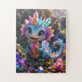 Crystal Sprout – Schattige Kristallen Draak Fantas Legpuzzel