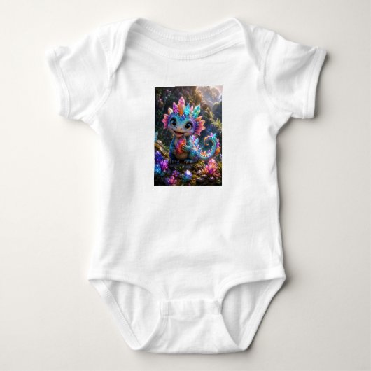 Crystal Sprout – Schattige Kristallen Draak Fantas Romper (Voorkant)