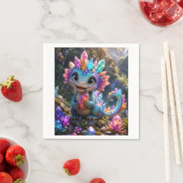 Crystal Sprout – Schattige Kristallen Draak Fantas Servet