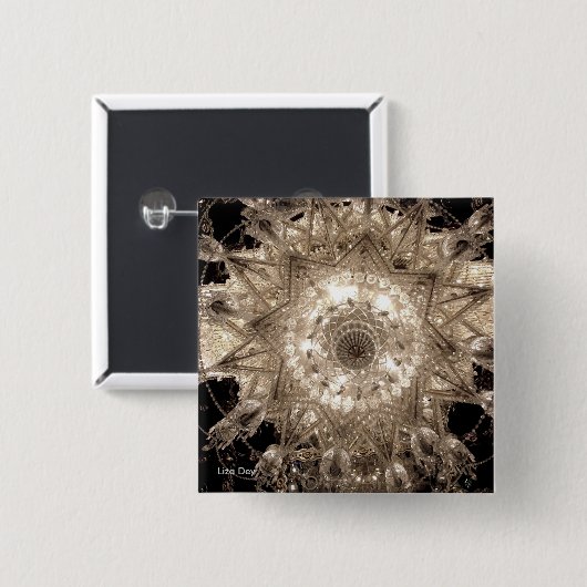 "Crystal" Square Button (Voorkant /achterkant)