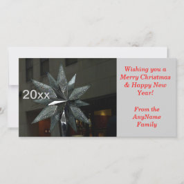 Crystal Star jaarlijkse vakantie fotokaart Feestdagenkaart