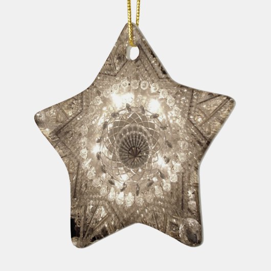 'Crystal' Star Ornament (Silver) (Links)