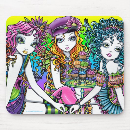 Crystal Sunny & Buttercup Rainbow Fairies Mousepad Muismat (Voorkant)