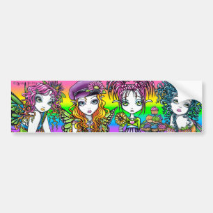 Crystal Sunny Daisy Buttercup Rainbow Fairies Bumpersticker