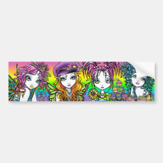 Crystal Sunny Daisy & Buttercup Rainbow Fairies Bumpersticker