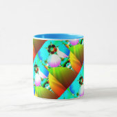 Crystal Sunrise - Abstracte fractale regenboog Mok (Midden)